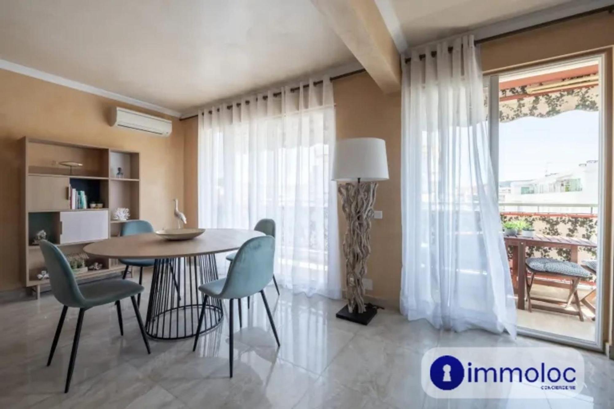 Air-Conditioned Apartment With Terrace Sea View Nice Luaran gambar